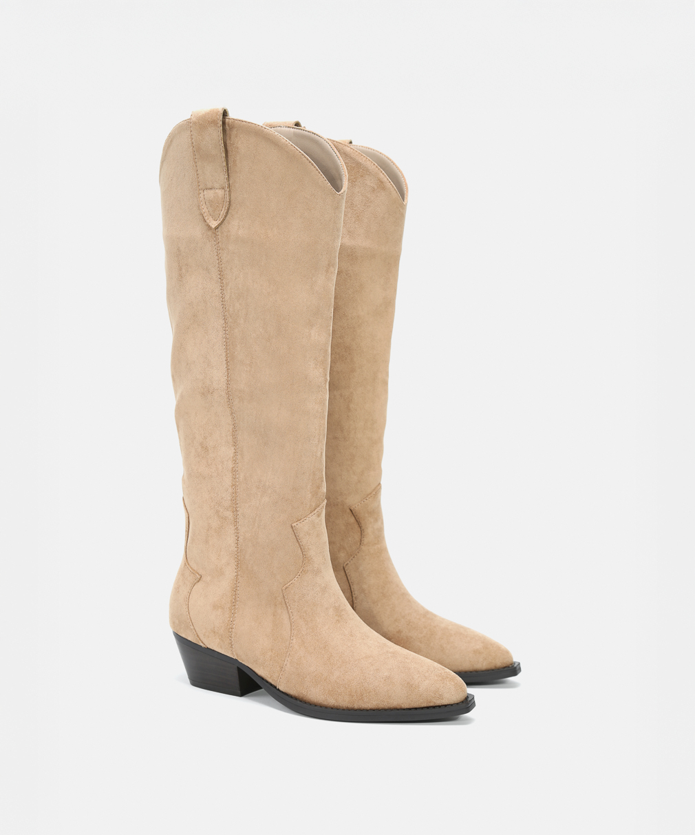 Botas cowboy salto cano alto image number null